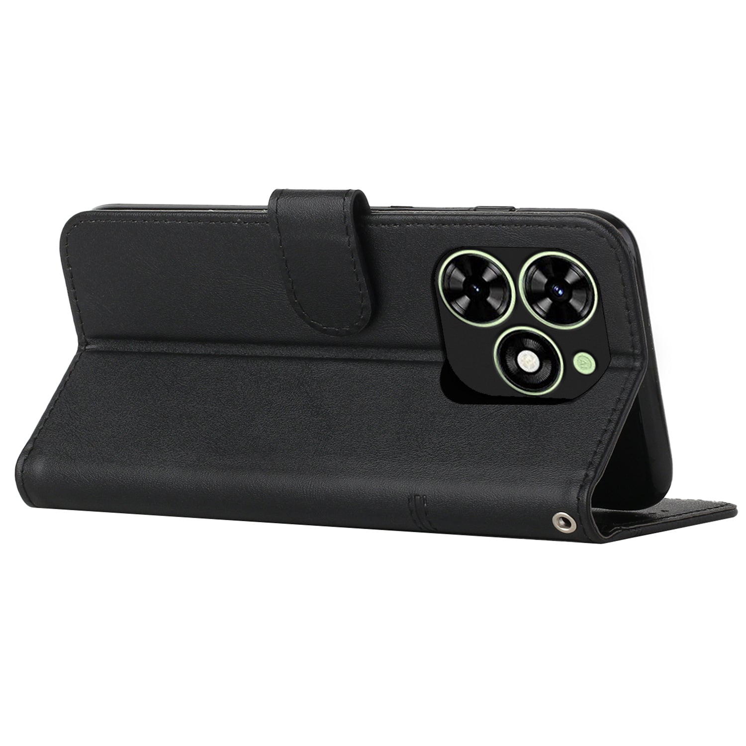 For Transsion Tecno Spark Go 2024 4G / Spark 20C / Pop 8 Leather Case Calf Texture Wallet Phone Cover - Black For Transsion Tecno Spark Go 2024 4G / Spark 20C / Pop 8 Leather Case Calf Texture Wallet Phone Cover - Black